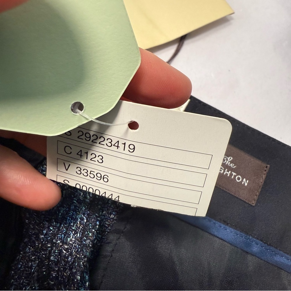 Anthropologie Elevenses The Brighton Trouser Pants in Blue Tweed Size 6 NWT - Picture 7 of 10